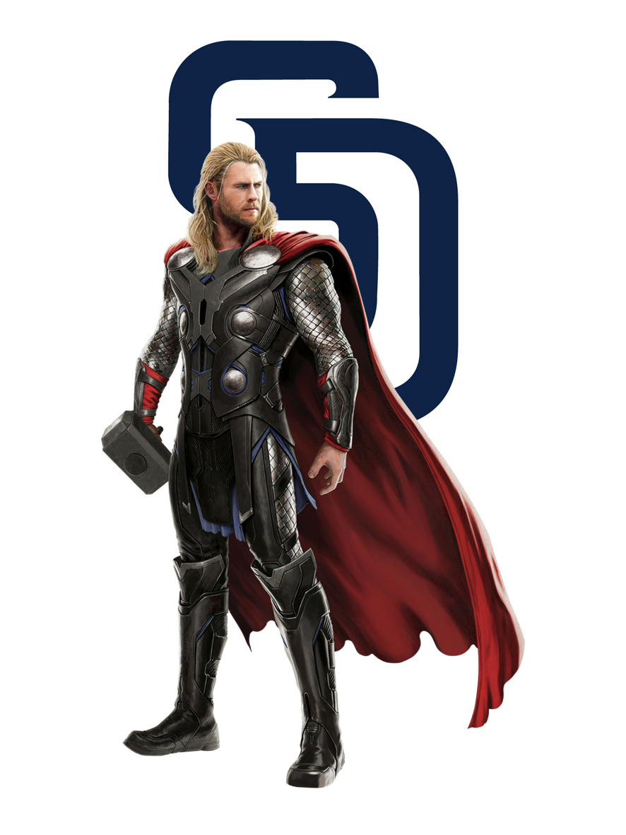 San Diego Padres Thor Logo vinyl decal